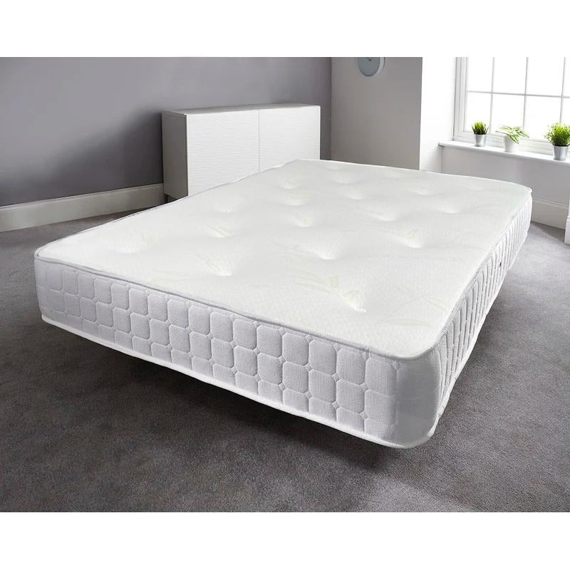 Bamboo Orthopaedic Mattress Open Coil Spring Tufted 10.5inch Firm