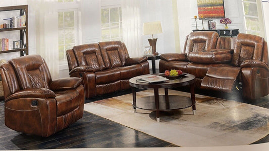 Florence Full Air Leather Recliner Sofa 3+2 Set with Cup Holders