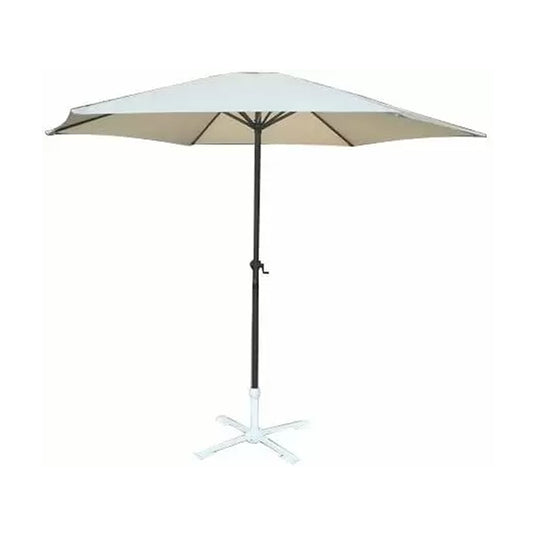 Garden Parasol Cover Light Green Umbrella 2.7m With Crank/with 6 Steel Ribs/with Aluminium Pole