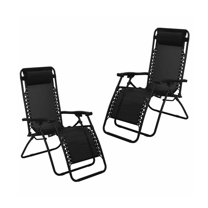 Zero Gravity Reclining Chairs Garden Sun Loungers Set Of 2