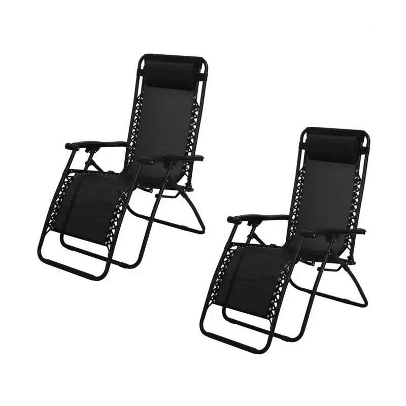 Zero Gravity Reclining Chairs Garden Sun Loungers Set Of 2