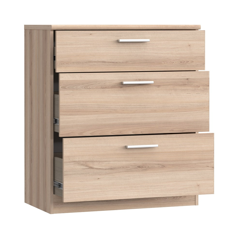 Bronte 3 Drawer Chest - Oak Finish