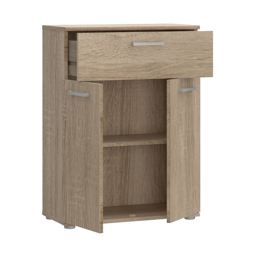 Niko 1 Drawer 2 Door Oak 60cm Wide Hallway Sideboard Cabinet